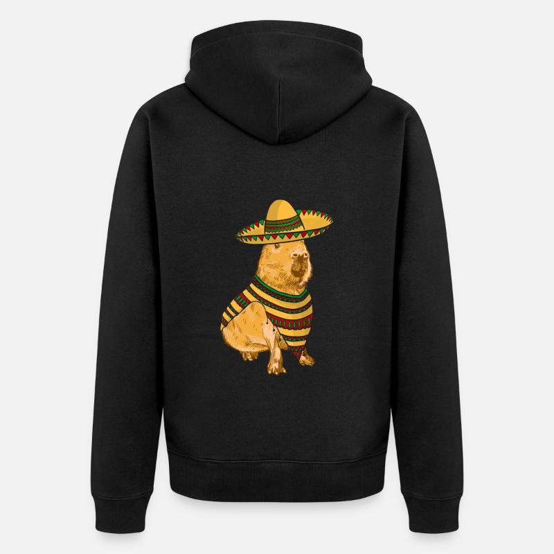 Capybara mexicain - Veste à capuche bio Premium Unisexe - noir