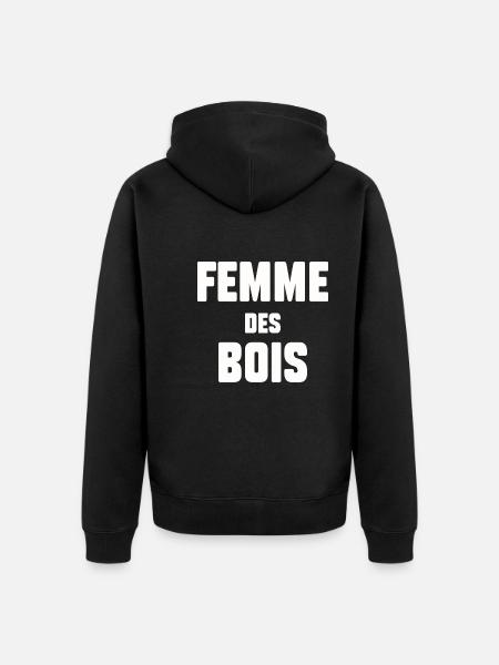 Femme des bois - Veste à capuche bio Premium Unisexe - noir