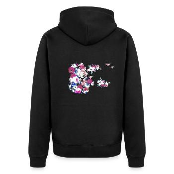 Fleurs,Fleur,Printemps,Fleurs - Veste à capuche bio Premium Unisexe - noir - Dos - Nico (187cm)