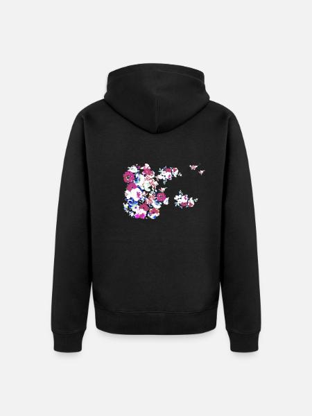 Fleurs,Fleur,Printemps,Fleurs - Veste à capuche bio Premium Unisexe - noir