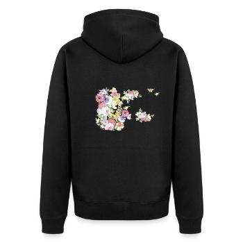 Fleurs,Fleur,Printemps,Fleurs - Veste à capuche bio Premium Unisexe - noir - Dos - Nico (187cm)