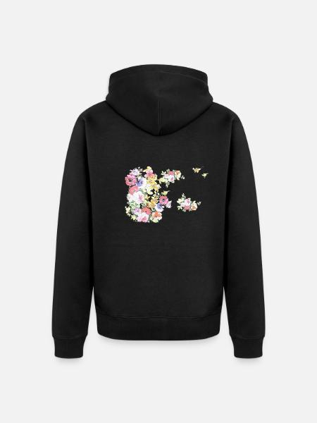 Fleurs,Fleur,Printemps,Fleurs - Veste à capuche bio Premium Unisexe - noir