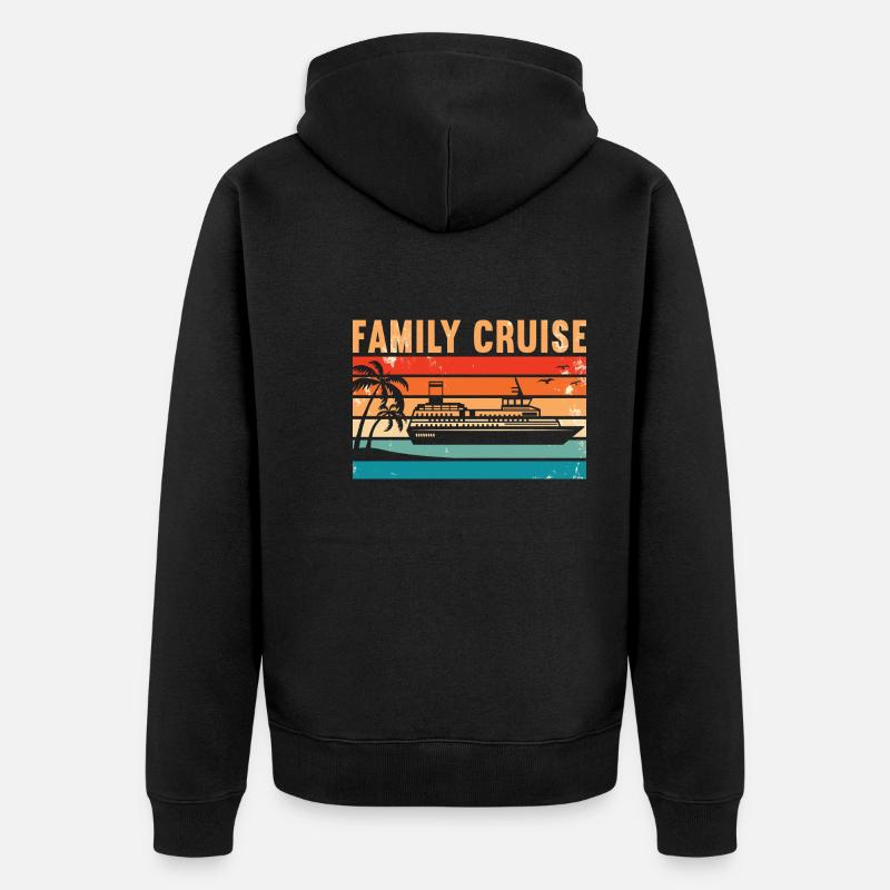 Croisière familiale - Veste à capuche bio Premium Unisexe - noir