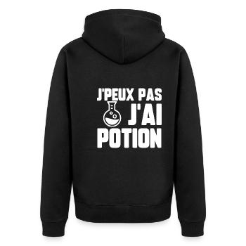 J’peux pas j’ai potion - Veste à capuche bio Premium Unisexe - noir - Dos - Nico (187cm)
