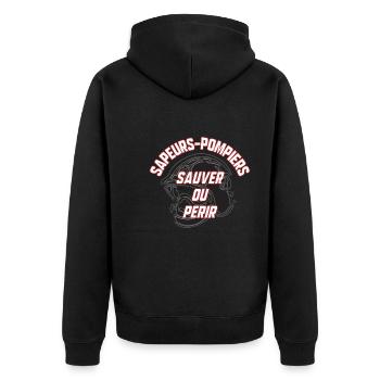 Sapeurs-pompiers - Veste à capuche bio Premium Unisexe - noir - Dos - Nico (187cm)