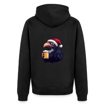 Harpie oiseau bière Noël Noël - Veste à capuche bio Premium Unisexe - noir - Dos - Nico (187cm)
