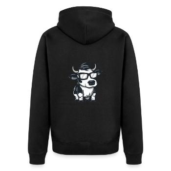 Animal vache - Veste à capuche bio Premium Unisexe - noir - Dos - Nico (187cm)