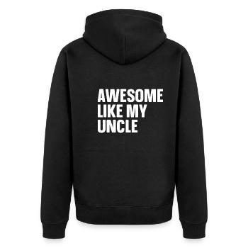 Brillant comme mon oncle - Veste à capuche bio Premium Unisexe - noir - Dos - Nico (187cm)