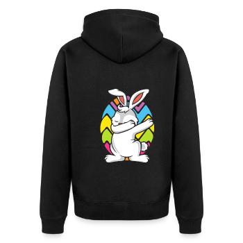 Lapin de Pâques DABBING EASTERBUNNY Easter Egg - Veste à capuche bio Premium Unisexe - noir - Dos - Nico (187cm)