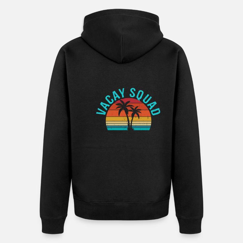 Vacay Squad Vacances en famille - Veste à capuche bio Premium Unisexe - noir