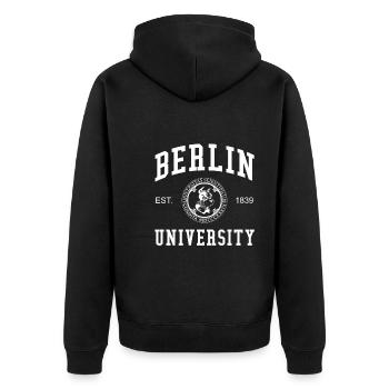 Université de Berlin Universität Hochschule Uni - Veste à capuche bio Premium Unisexe - noir - Dos - Nico (187cm)