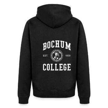 Collège de Bochum Collège universitaire Université - Veste à capuche bio Premium Unisexe - noir - Dos - Nico (187cm)