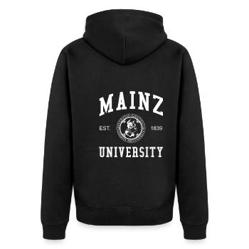 Université de Mayence Universität Hochschule Uni - Veste à capuche bio Premium Unisexe - noir - Dos - Nico (187cm)