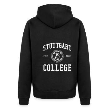 Stuttgart College University University School - Veste à capuche bio Premium Unisexe - noir - Dos - Nico (187cm)