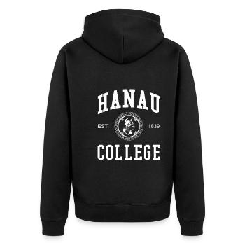 Hanau College University Universität Hochschule - Veste à capuche bio Premium Unisexe - noir - Dos - Nico (187cm)