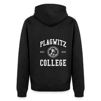Leipzig Plagwitz College University School University - Unisex Premium Organic Zip Hoodie - black - Back - Nico (187cm)