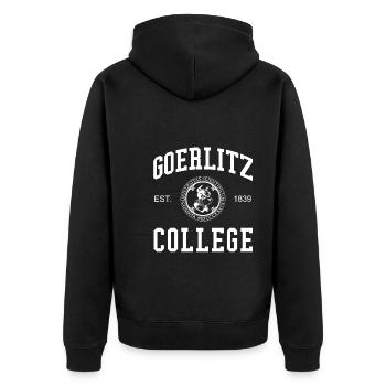Görlitz College, Université Universität Hochschule - Veste à capuche bio Premium Unisexe - noir - Dos - Nico (187cm)
