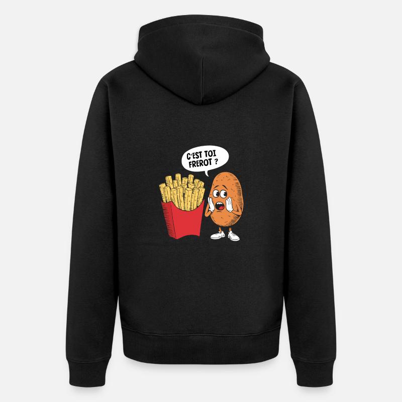 frites - Veste à capuche bio Premium Unisexe - noir