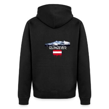 Glungezer,montagne,montagne,Autriche,domaine skiable,ski - Veste à capuche bio Premium Unisexe - noir - Dos - Nico (187cm)