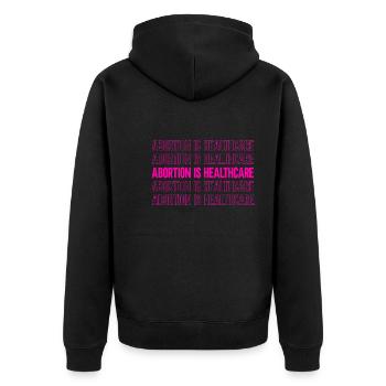 L’avortement est un soin de santé - Veste à capuche bio Premium Unisexe - noir - Dos - Nico (187cm)