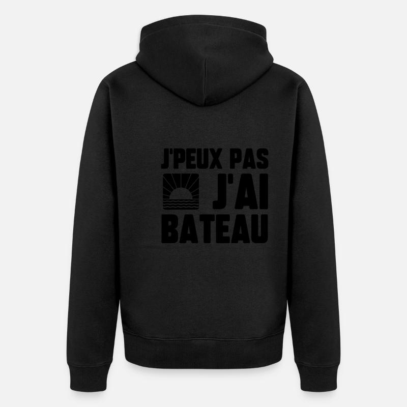 J’peux pas j’ai bateau - Veste à capuche bio Premium Unisexe - noir