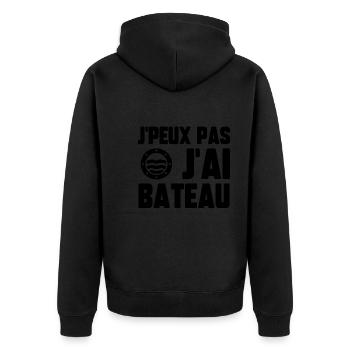 J’peux pas j’ai bateau - Veste à capuche bio Premium Unisexe - noir - Dos - Nico (187cm)