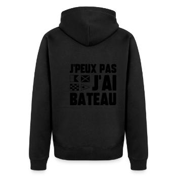 J’peux pas j’ai bateau - Veste à capuche bio Premium Unisexe - noir - Dos - Nico (187cm)