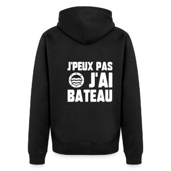 J’peux pas j’ai bateau - Veste à capuche bio Premium Unisexe - noir - Dos - Nico (187cm)