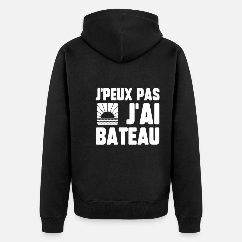 J’peux pas j’ai bateau - Veste à capuche bio Premium Unisexe - noir
