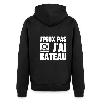 J’peux pas j’ai bateau - Veste à capuche bio Premium Unisexe - noir - Dos - Nico (187cm)