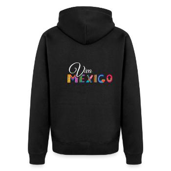 Viva Mexico - Cinco de Mayo - Fiesta Party - Unisex Premium Bio Zip Hoodie - Schwarz - Hinten - Nico (187cm)
