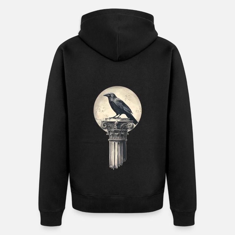 Corbeau - Veste à capuche bio Premium Unisexe - noir