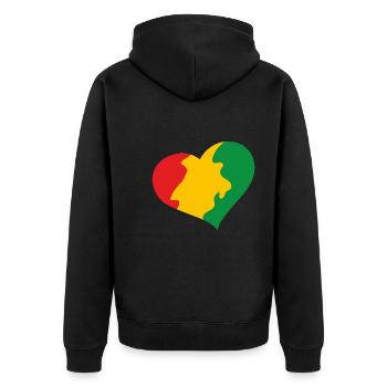 Juneteenth Day 1865, Jour de la Liberté Amérique Africaine - Veste à capuche bio Premium Unisexe - noir - Dos - Nico (187cm)