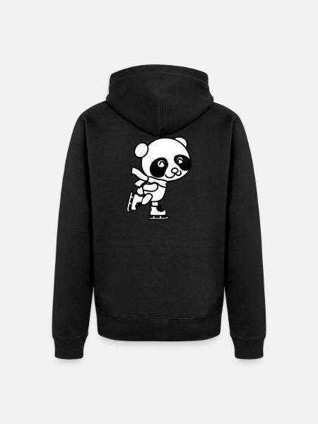 ice skating - Unisex Premium Organic Zip Hoodie - black