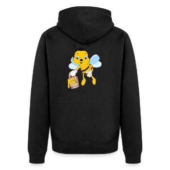 Bee beekeeping beekeeper honey honey bee - Unisex Premium Organic Zip Hoodie - black - Back - Nico (187cm)