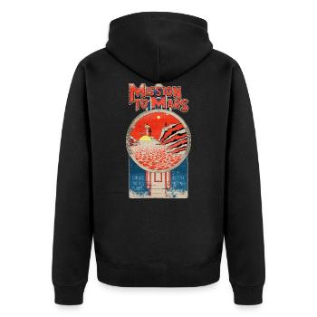 Mars Vintage - Veste à capuche bio Premium Unisexe - noir - Dos - Nico (187cm)