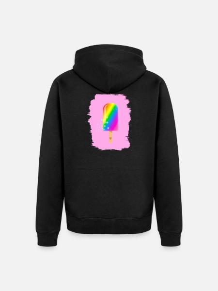 Unicorn Ice - Unisex Premium Organic Zip Hoodie - black