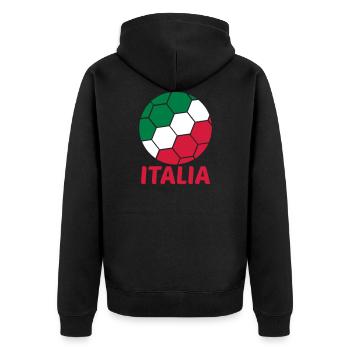 Italia Ball, Italie, Logo du Supporter de Football Italien - Veste à capuche bio Premium Unisexe - noir - Dos - Nico (187cm)