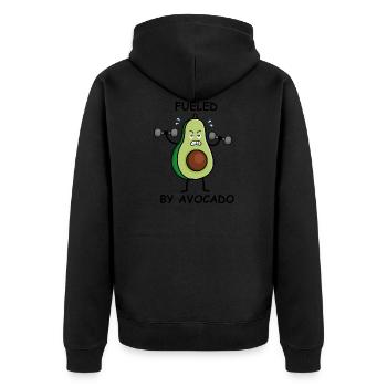 FUELED BY AVOCADO - Vegan VipeZ - Veste à capuche bio Premium Unisexe - noir - Dos - Nico (187cm)