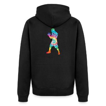 Boxe - Veste à capuche bio Premium Unisexe - noir - Dos - Nico (187cm)