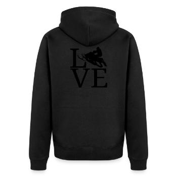 Motoneige Motoneige Motoneige - Veste à capuche bio Premium Unisexe - noir - Dos - Nico (187cm)