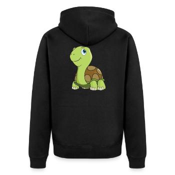 tortue - Veste à capuche bio Premium Unisexe - noir - Dos - Nico (187cm)