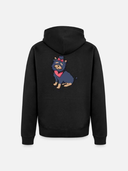 Cute doggy - Unisex Premium Organic Zip Hoodie - black