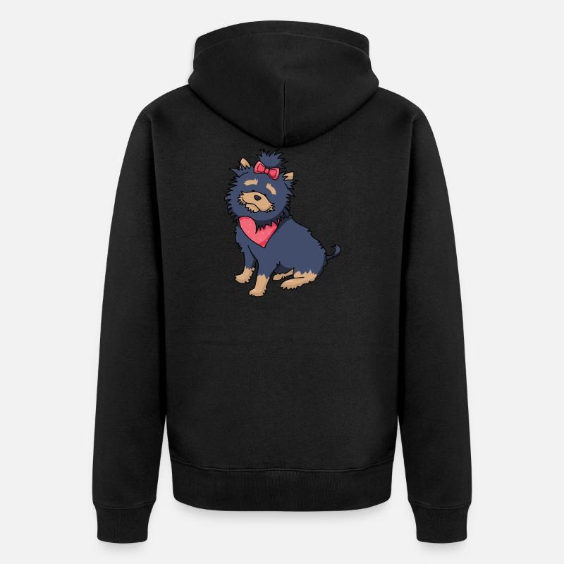 Chien mignon - Veste à capuche bio Premium Unisexe - noir
