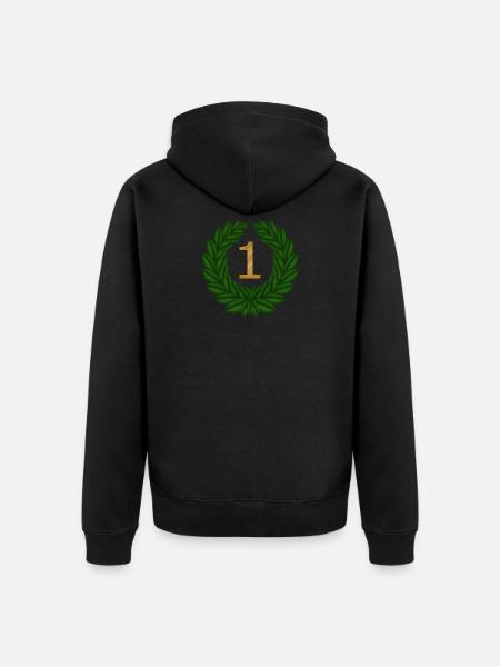 No. 1 - Unisex Premium Organic Zip Hoodie - black
