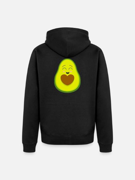 Avocado - Unisex Premium Bio Zip Hoodie - Schwarz