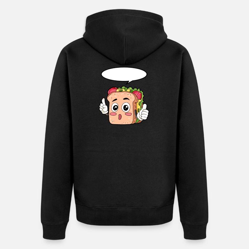 Sandwich à manger gourmet cadeau - Veste à capuche bio Premium Unisexe - noir