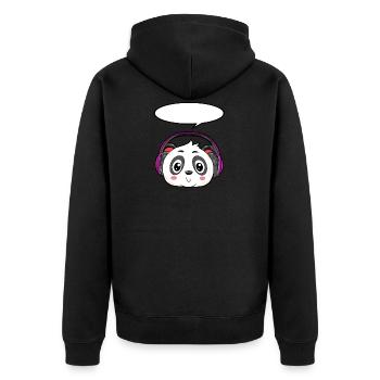 Panda avec écouteurs - Veste à capuche bio Premium Unisexe - noir - Dos - Nico (187cm)