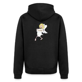 Cloud nine xmas - Unisex Premium Bio Zip Hoodie - Schwarz - Hinten - Nico (187cm)