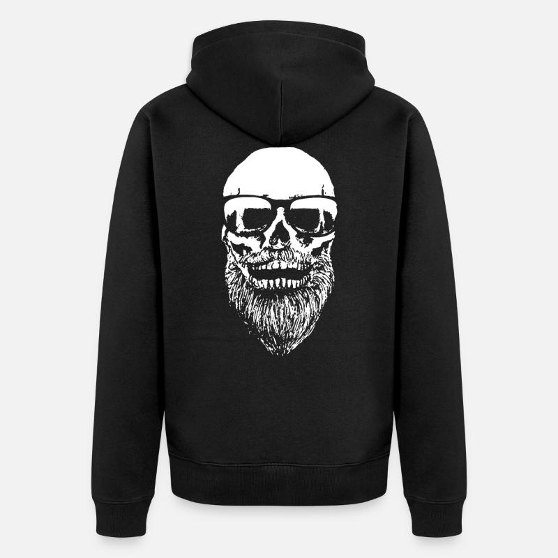 Bart crâne hipster - Veste à capuche bio Premium Unisexe - noir
